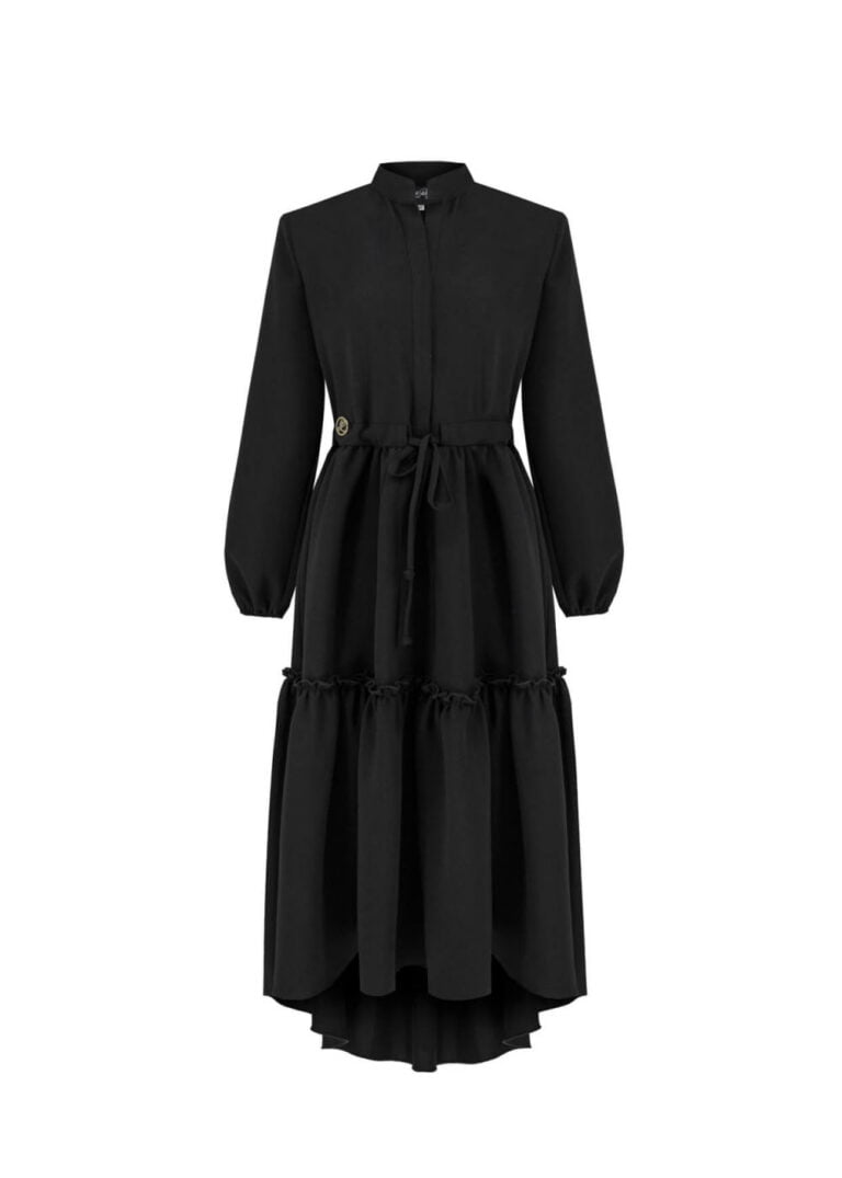 Długa czarna sukienka FASHION