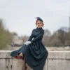 Sukienka granat ELIZABETH - Stylizacja